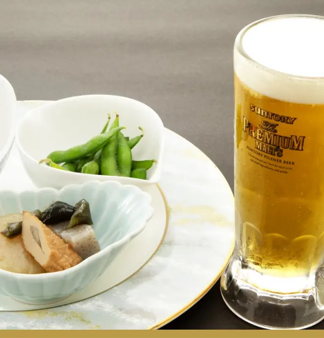 ビールや枝豆